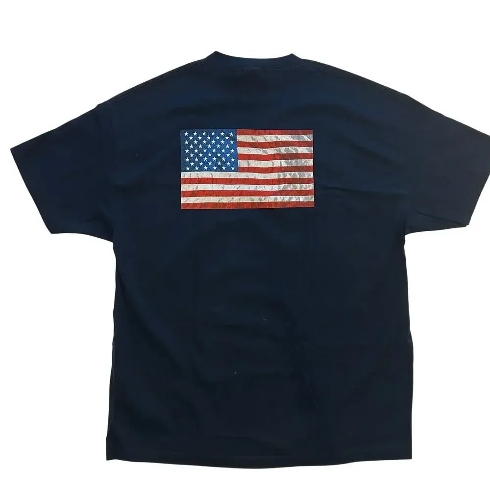 United States Navy Logo T-Shirt, 2XL, Two-Sided USA Flag Graphic, NWT - Picture 5 of 6